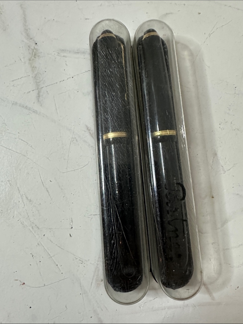 RARE FIND 2 VINTAGE PARTNER PENS filler with reserve tank piston filler, GERMANY